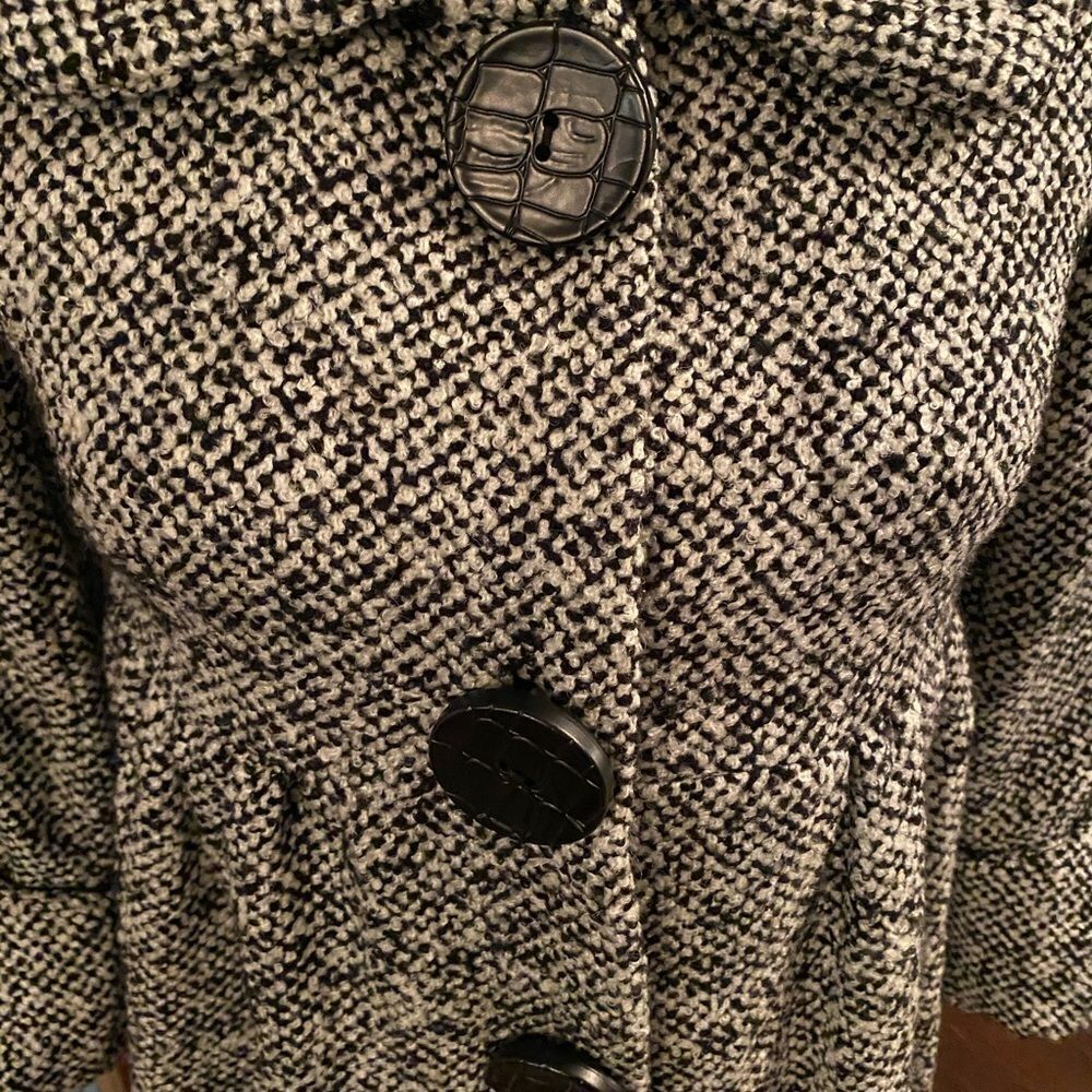 *Kensie* 🌺COQUETTE-Style🌺 Lined Tweed *Parisian* Swing Coat *Snaps* Sz 2 - Picture 2 of 8